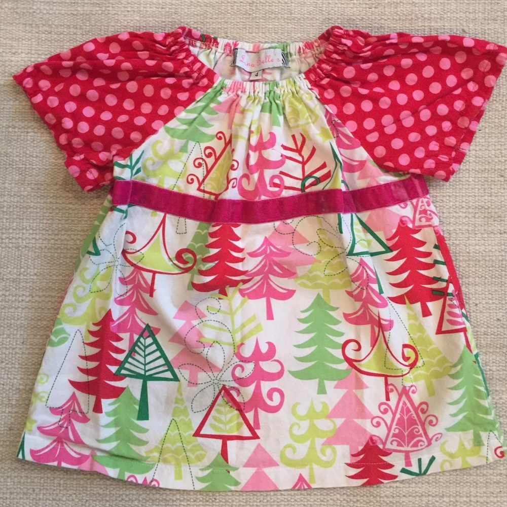 Girls Holiday Festive Shirt by Luna Belle